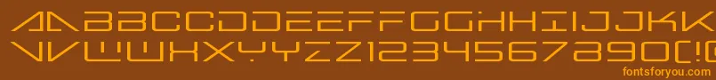 bansheepilotexpand1 Font – Orange Fonts on Brown Background