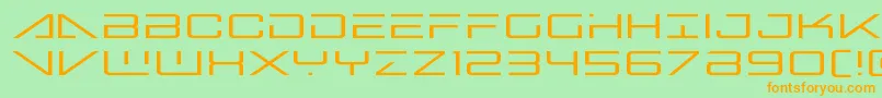 Шрифт bansheepilotexpand1 – оранжевые шрифты на зелёном фоне