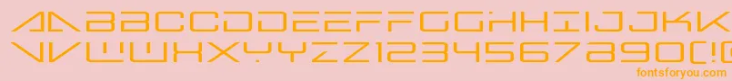 Fonte bansheepilotexpand1 – fontes laranjas em um fundo rosa