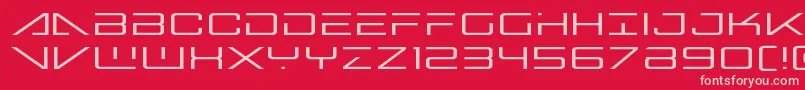 bansheepilotexpand1 Font – Pink Fonts on Red Background