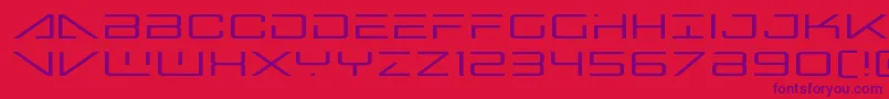 bansheepilotexpand1 Font – Purple Fonts on Red Background