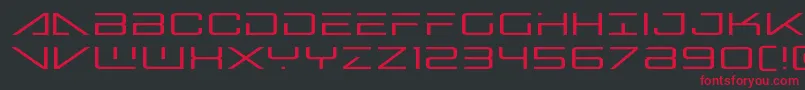 bansheepilotexpand1 Font – Red Fonts on Black Background