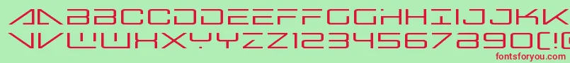 bansheepilotexpand1 Font – Red Fonts on Green Background