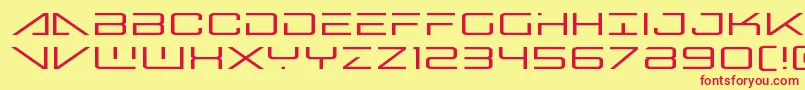 bansheepilotexpand1 Font – Red Fonts on Yellow Background