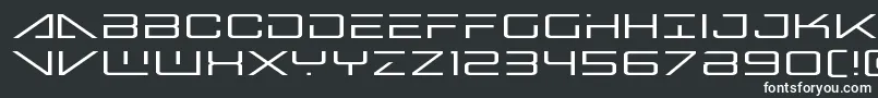 フォントbansheepilotexpand1 – 黒い背景に白い文字