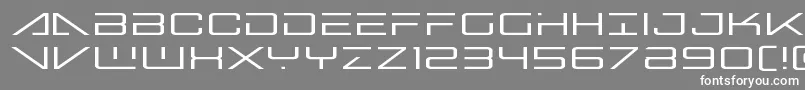 フォントbansheepilotexpand1 – 灰色の背景に白い文字
