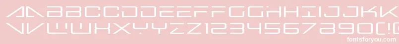 Fonte bansheepilotexpand1 – fontes brancas em um fundo rosa