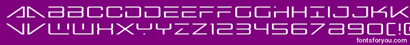 Czcionka bansheepilotexpand1 – białe czcionki na fioletowym tle