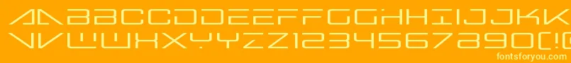 Czcionka bansheepilotexpand1 – żółte czcionki na pomarańczowym tle