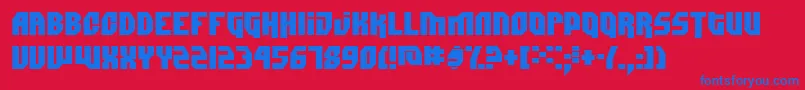 Dimitri Font – Blue Fonts on Red Background