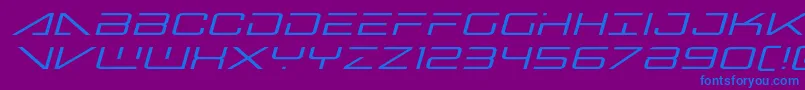 bansheepilotexpandital1 Font – Blue Fonts on Purple Background