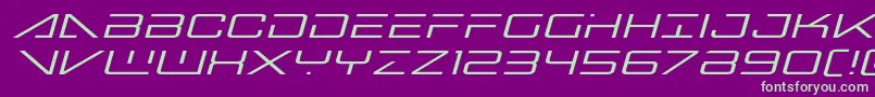 bansheepilotexpandital1 Font – Green Fonts on Purple Background