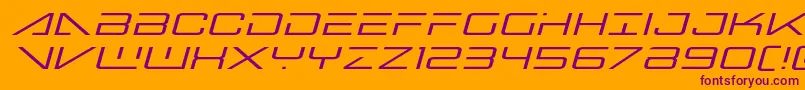 bansheepilotexpandital1-Schriftart – Violette Schriften auf orangefarbenem Hintergrund