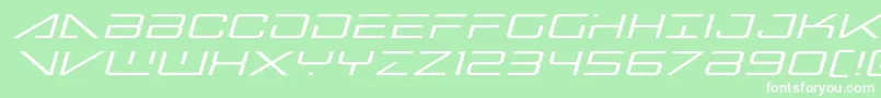 bansheepilotexpandital1 Font – White Fonts on Green Background