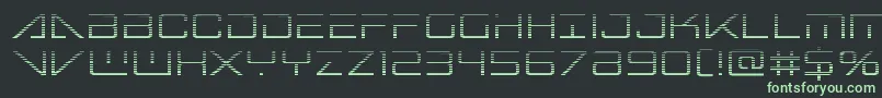 Fonte bansheepilotgrad1 – fontes verdes em um fundo preto