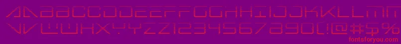 bansheepilotgrad1 Font – Red Fonts on Purple Background