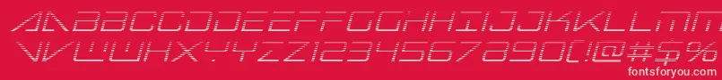 bansheepilotgradital1 Font – Pink Fonts on Red Background