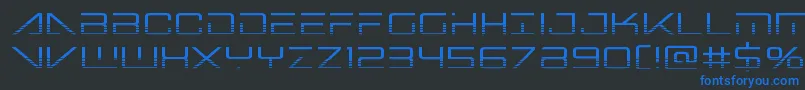 bansheepilothalf1 Font – Blue Fonts on Black Background