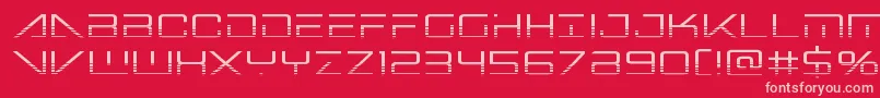 bansheepilothalf1 Font – Pink Fonts on Red Background