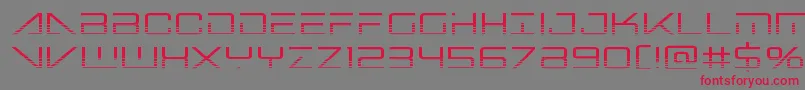 フォントbansheepilothalf1 – 赤い文字の灰色の背景