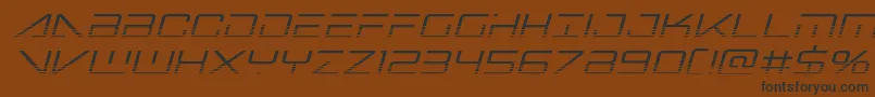 bansheepilothalfital1 Font – Black Fonts on Brown Background