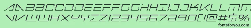 bansheepilothalfital1 Font – Black Fonts on Green Background