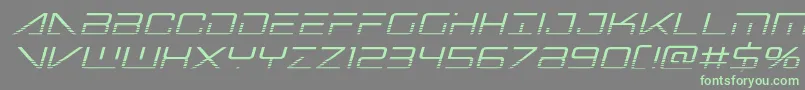 bansheepilothalfital1 Font – Green Fonts on Gray Background