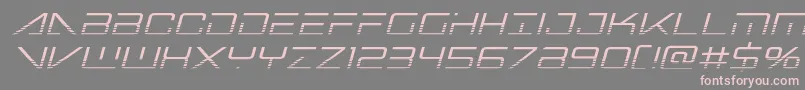 bansheepilothalfital1 Font – Pink Fonts on Gray Background