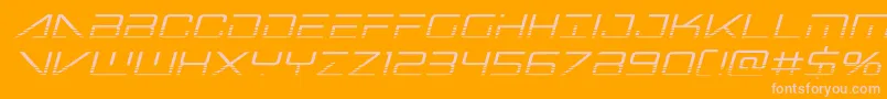 bansheepilothalfital1 Font – Pink Fonts on Orange Background