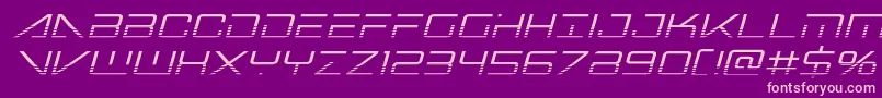 bansheepilothalfital1 Font – Pink Fonts on Purple Background