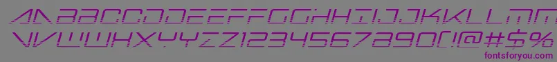 bansheepilothalfital1 Font – Purple Fonts on Gray Background