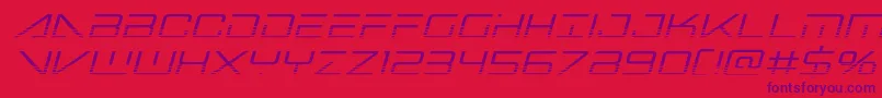 bansheepilothalfital1 Font – Purple Fonts on Red Background