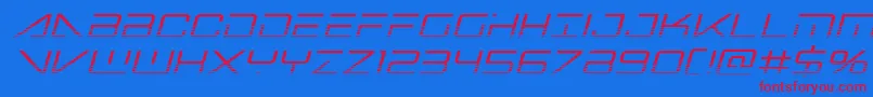 bansheepilothalfital1 Font – Red Fonts on Blue Background