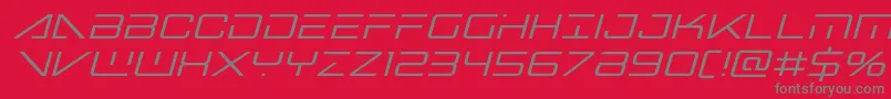 bansheepilotital1 Font – Gray Fonts on Red Background