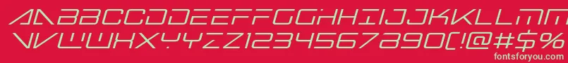 bansheepilotital1 Font – Green Fonts on Red Background
