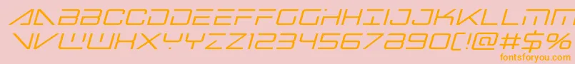 bansheepilotital1 Font – Orange Fonts on Pink Background