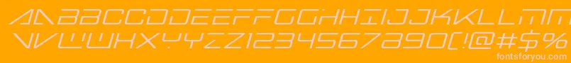 bansheepilotital1 Font – Pink Fonts on Orange Background