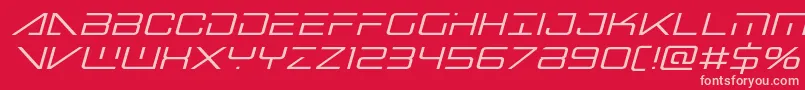 bansheepilotital1 Font – Pink Fonts on Red Background
