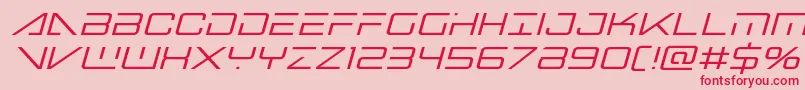 bansheepilotital1 Font – Red Fonts on Pink Background