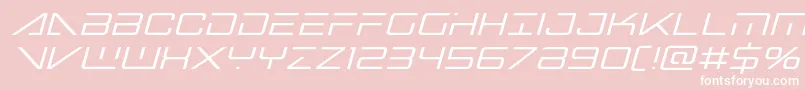 bansheepilotital1 Font – White Fonts on Pink Background