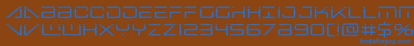 Fonte bansheepilotlaser1 – fontes azuis em um fundo marrom