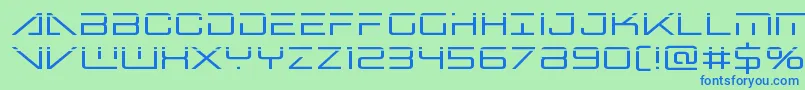 bansheepilotlaser1-Schriftart – Blaue Schriften auf grünem Hintergrund
