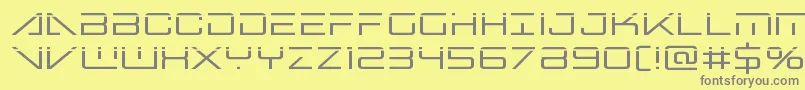 bansheepilotlaser1 Font – Gray Fonts on Yellow Background