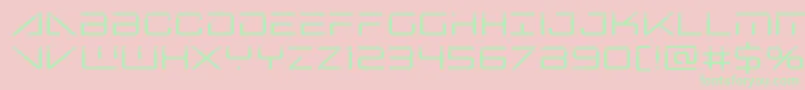 bansheepilotlaser1 Font – Green Fonts on Pink Background