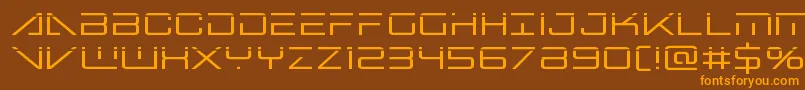 bansheepilotlaser1 Font – Orange Fonts on Brown Background