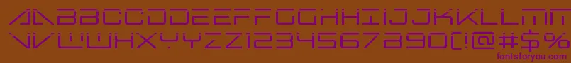 bansheepilotlaser1 Font – Purple Fonts on Brown Background