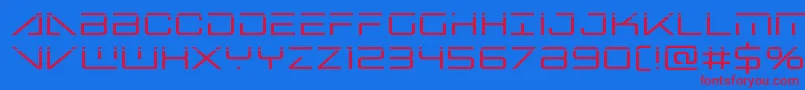 bansheepilotlaser1 Font – Red Fonts on Blue Background