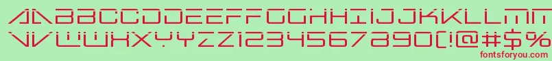 フォントbansheepilotlaser1 – 赤い文字の緑の背景