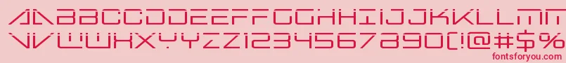 bansheepilotlaser1 Font – Red Fonts on Pink Background