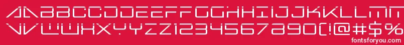 bansheepilotlaser1 Font – White Fonts on Red Background